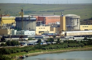 The two existing reactors of the nuclear plant in Cernavoda, located on the Danube-Black Sea chanel. 